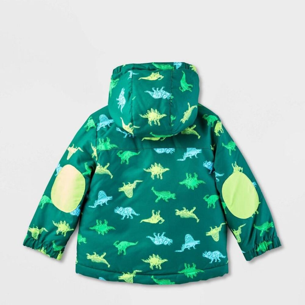 Baby 3-in-1 Snowplay Jacket - Cat & Jack Green 12M - Picture 2 of 4